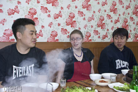 A photo of me with Kwanjangnim and my boyfriend.